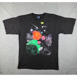 Dan Gilbert T-Shirt Mens XL Black Planets Universe Glow In The Dark NEW‎
